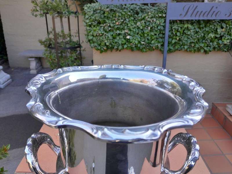 A 20TH Century Silver-Plate Champagne / Wine Cooler With Handles