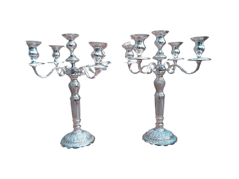 A 20TH Century Pair of Five Arm Candelabras