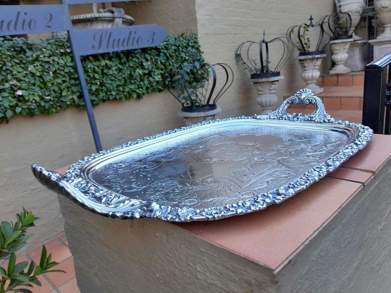 A 20th Century Large Electroplate Tray
