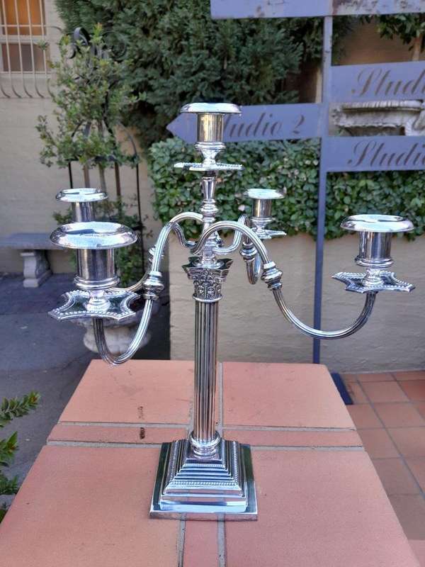 A 20th Century Mappin & Webb Electroplated Candelabra