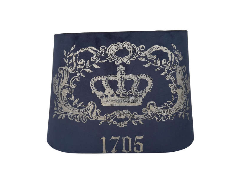 A Black And Gold Crown Hand-Made Lampshade