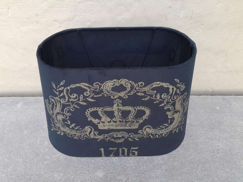 A Black And Gold Crown Hand-Made Lampshade