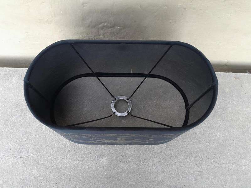 A Black And Gold Crown Hand-Made Lampshade