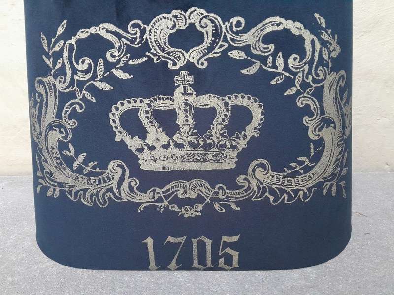 A Black And Gold Crown Hand-Made Lampshade