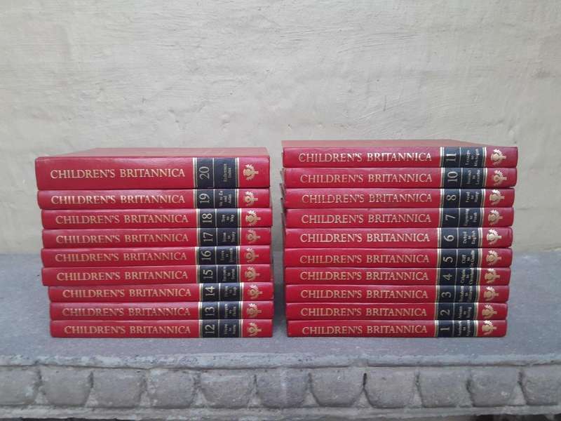 A 20th Century Set of Nineteen (19) Volumes of Childrens Britannica Encyclopaedia Books