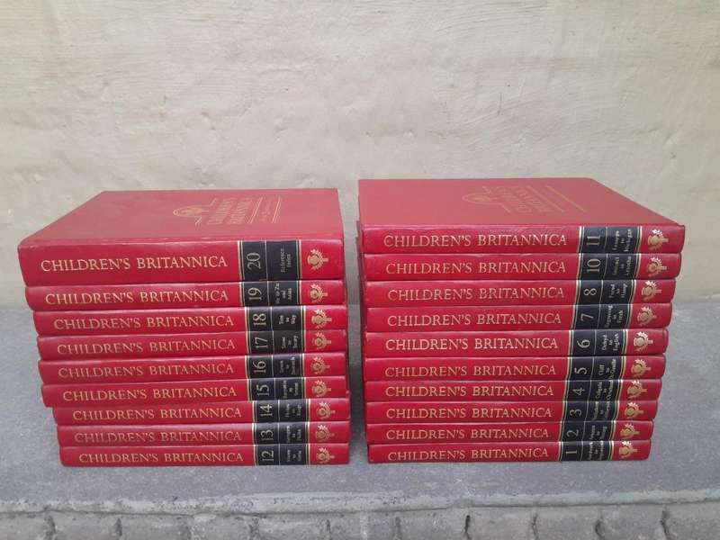 A 20th Century Set of Nineteen (19) Volumes of Childrens Britannica Encyclopaedia Books