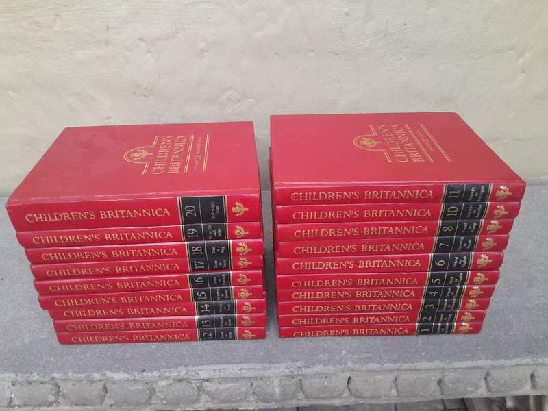 A 20th Century Set of Nineteen (19) Volumes of Childrens Britannica Encyclopaedia Books