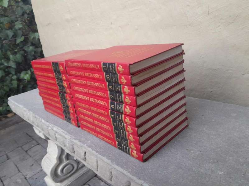 A 20th Century Set of Nineteen (19) Volumes of Childrens Britannica Encyclopaedia Books