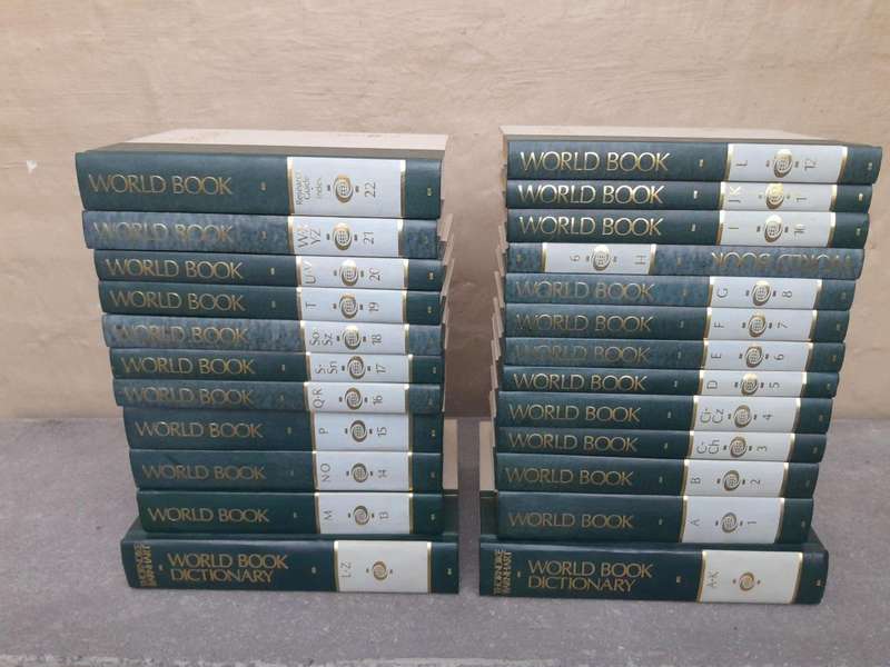 A 20TH Century Set of Twenty Four (24) Volumes of a Complete Set of World Book Encyclopaedia incl...
