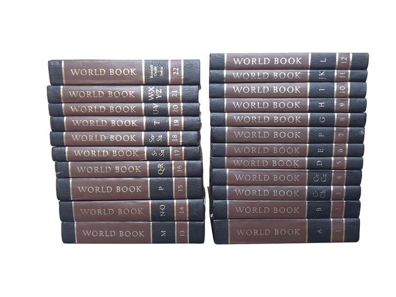 A 20TH Century Set of Twenty Two (22) Volumes of a Complete Set of World Book Encyclopaedia