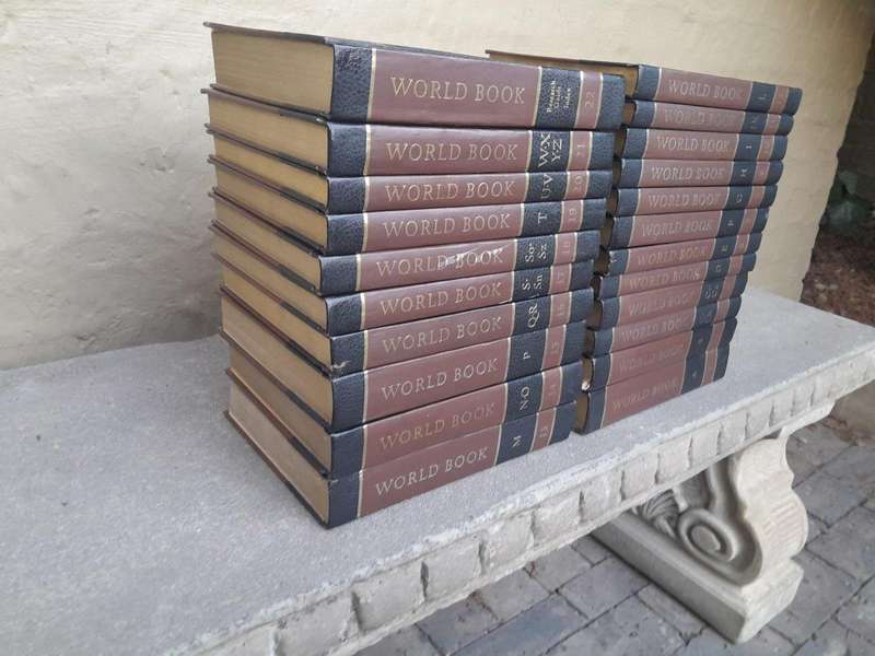 A 20TH Century Set of Twenty Two (22) Volumes of a Complete Set of World Book Encyclopaedia