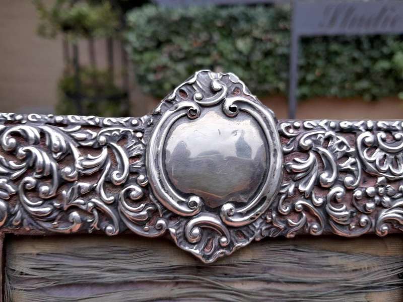 An Antique/Circa 1900  Victorian English Silver Picture Frame