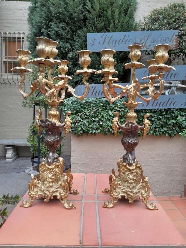 A Pair Of 20th Century French Style Candelabras