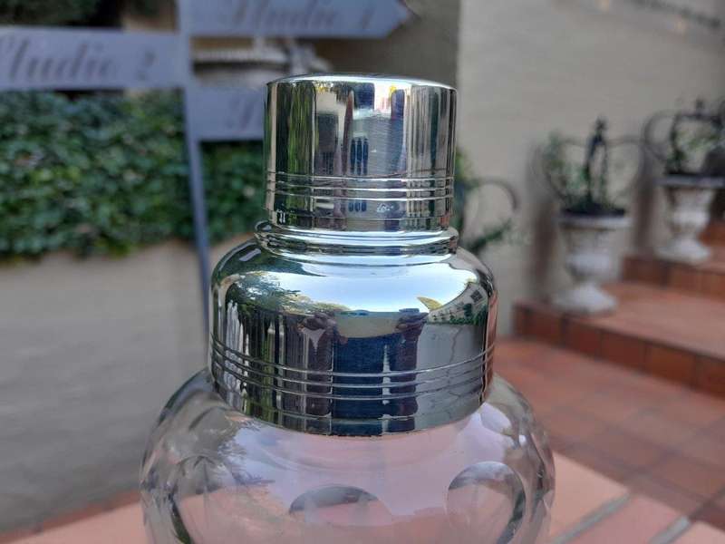 A 20th Century Silver-Plate And Crystal Cocktail Shaker
