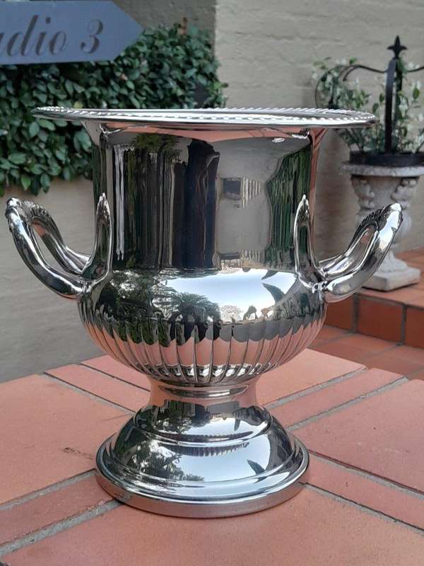 A 20th Century Silver-Plate Champagne / Wine Cooler with Handles