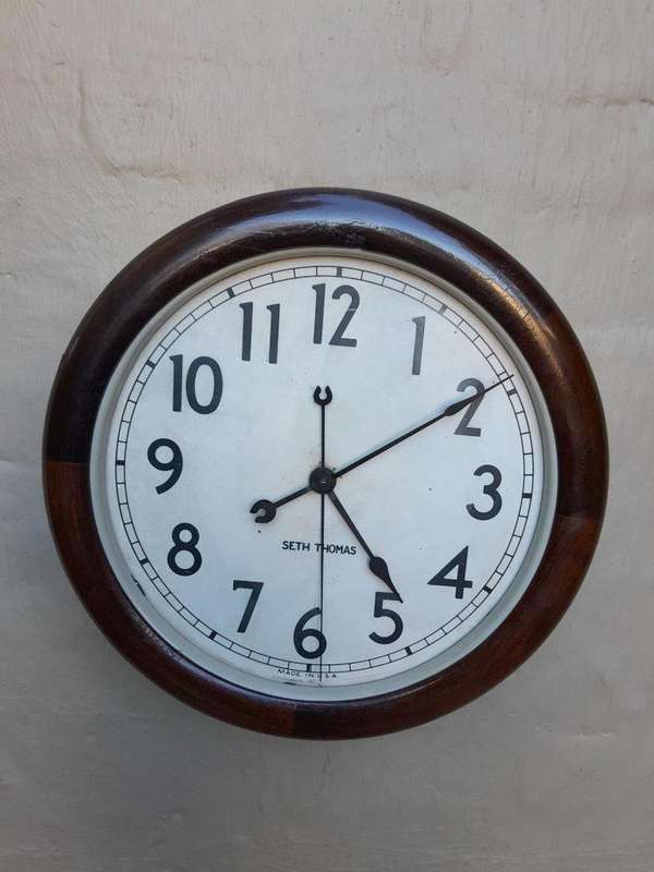 An Antique Mahogany Cased Seth Thomas Clock Made in USA