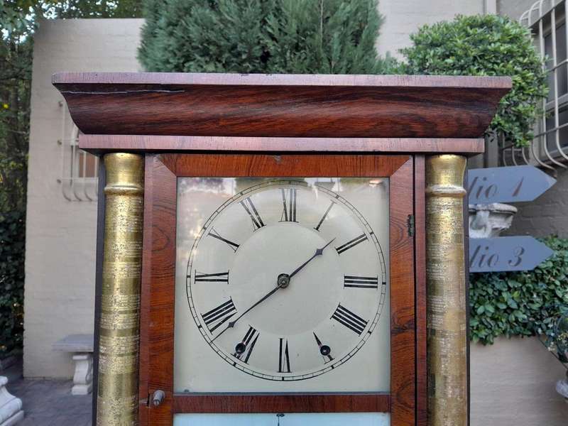 A Rare Antique Chauncey-Jerome Walnut Clock