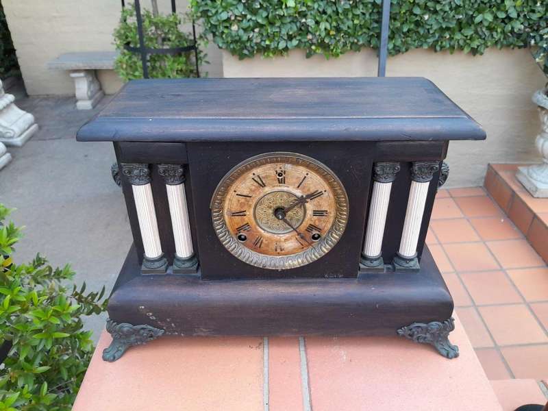 An Antique Edwardian Black Clock
