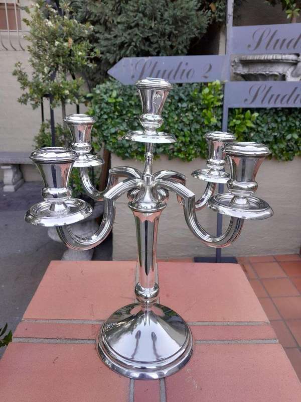 A 20th Century 4-Arm Electroplated Candelabrum