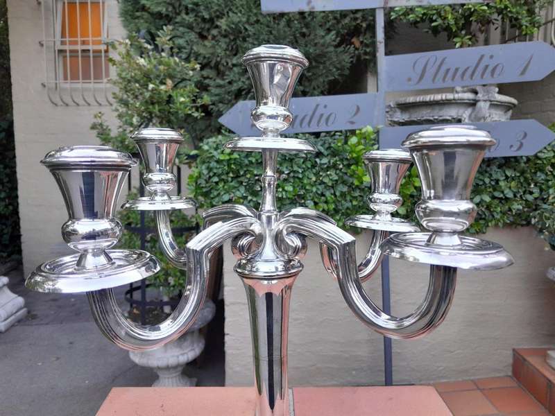 A 20th Century 4-Arm Electroplated Candelabrum