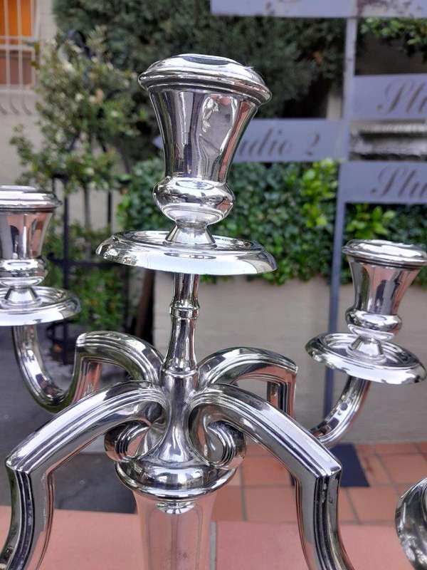 A 20th Century 4-Arm Electroplated Candelabrum