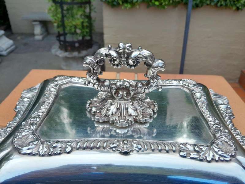 A 20th Century Pair Of  Electroplate Entrée Dishes With Cover