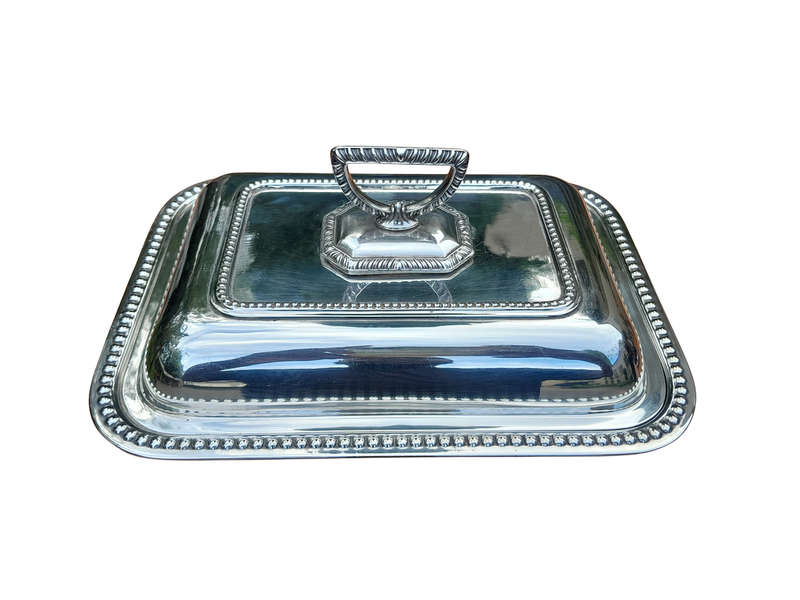 A 20th Century Electroplate Entrée Dish With Cover