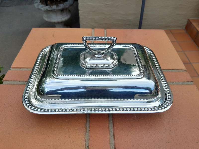 A 20th Century Electroplate Entrée Dish With Cover