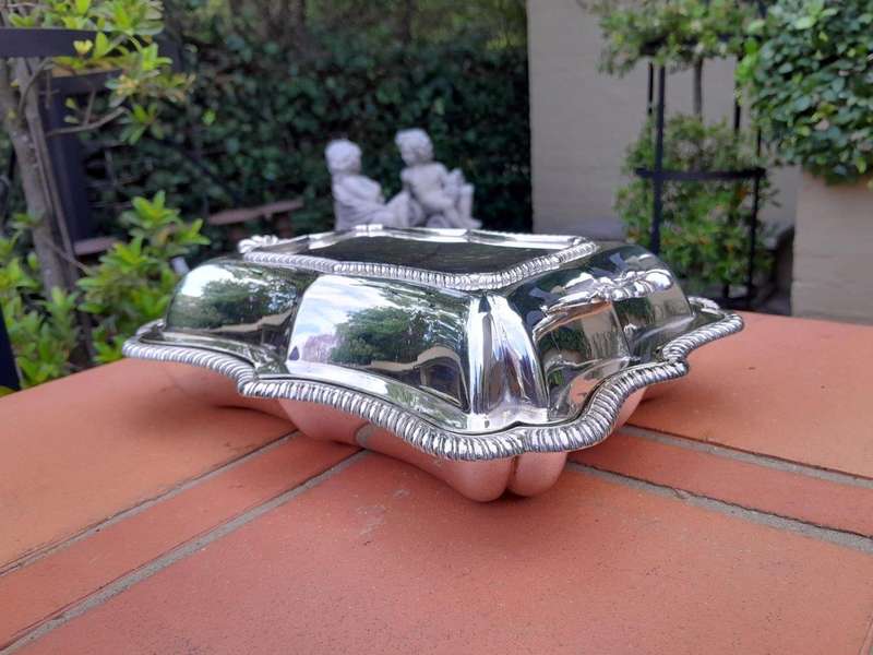 A 20th Century Electroplate Entrée Dish With Cover