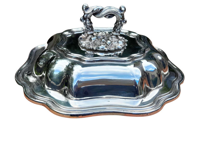 A 20th Century Electroplate Entrée Dish With Cover