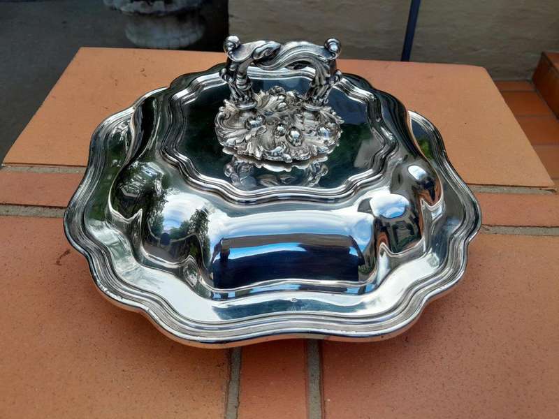 A 20th Century Electroplate Entrée Dish With Cover