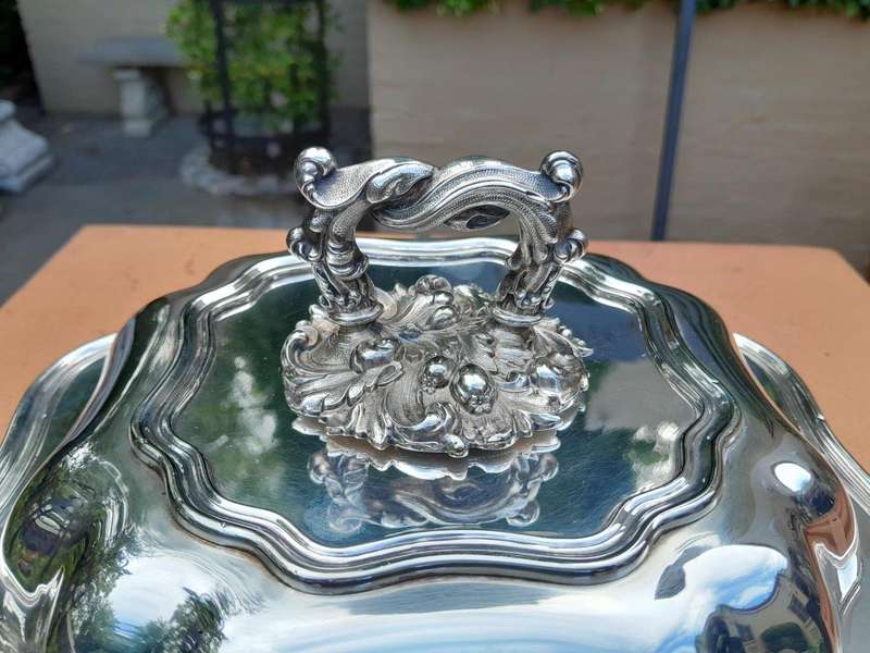 A 20th Century Electroplate Entrée Dish With Cover