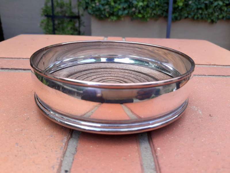 A 2oth Century Pair Of Electroplated Wine / Bottle Coasters