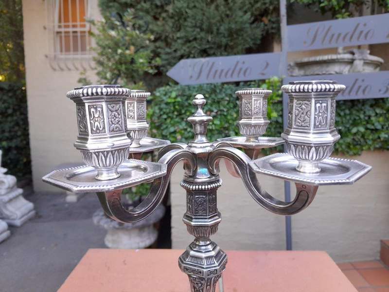 A Christofle Silver Plate Candelabra