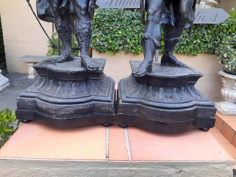 A 20th Century Pair Of Spelter Soldier Statues