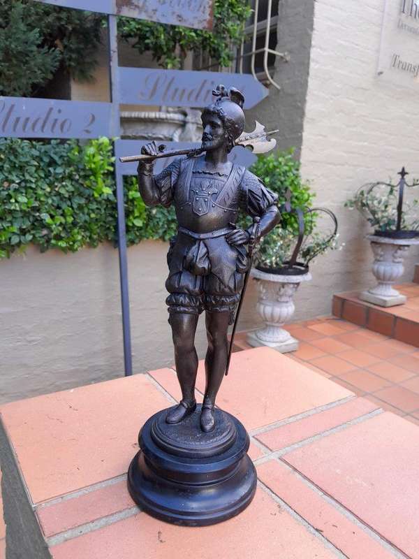 A 20th Century Pair Of Spelter Soldier Statues