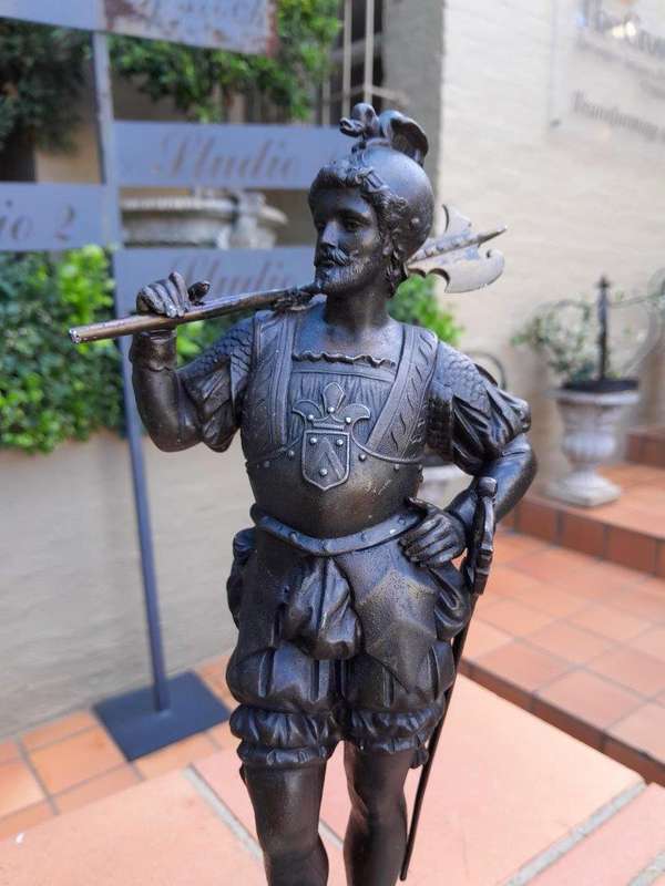 A 20th Century Pair Of Spelter Soldier Statues