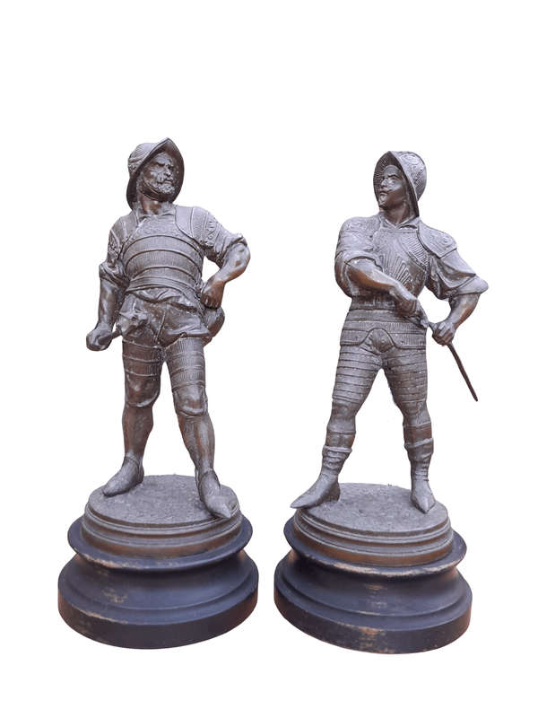 A 20th Century Pair Of Spelter Soldier Statues