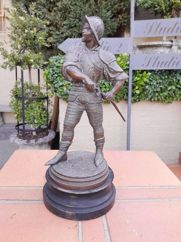 A 20th Century Pair Of Spelter Soldier Statues