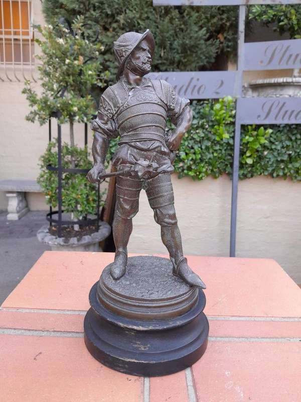 A 20th Century Pair Of Spelter Soldier Statues