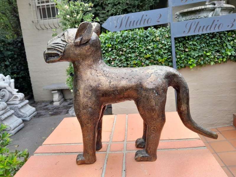 A 20th Century Pair of Benin Bonze Leopardsn ND