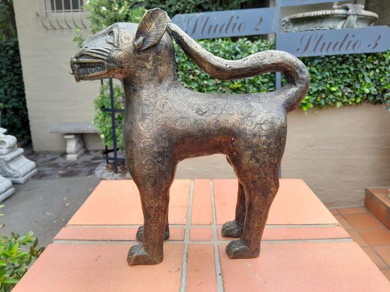 A 20th Century Pair of Benin Bonze Leopardsn ND