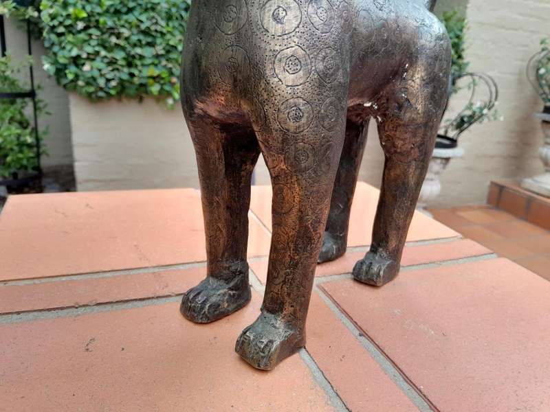 A 20th Century Pair of Benin Bonze Leopardsn ND