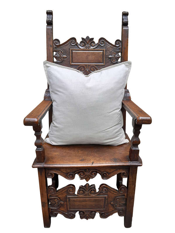 An English Cream Linen Cushion