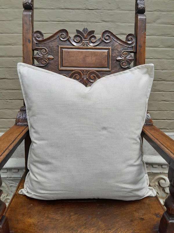 An English Cream Linen Cushion