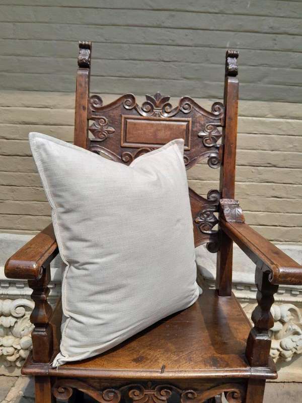 An English Cream Linen Cushion