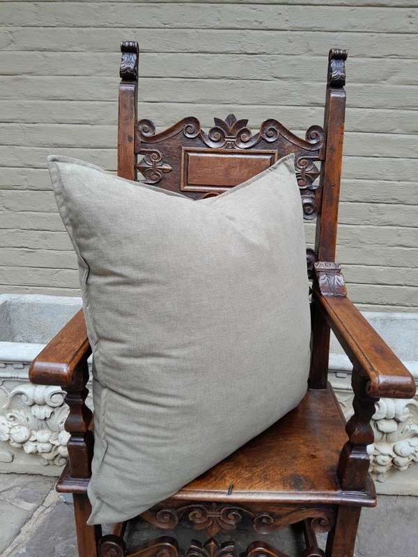 An English Khaki Cushion