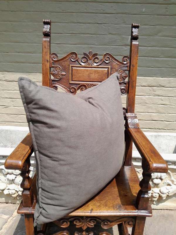 A Dark Grey Cushion