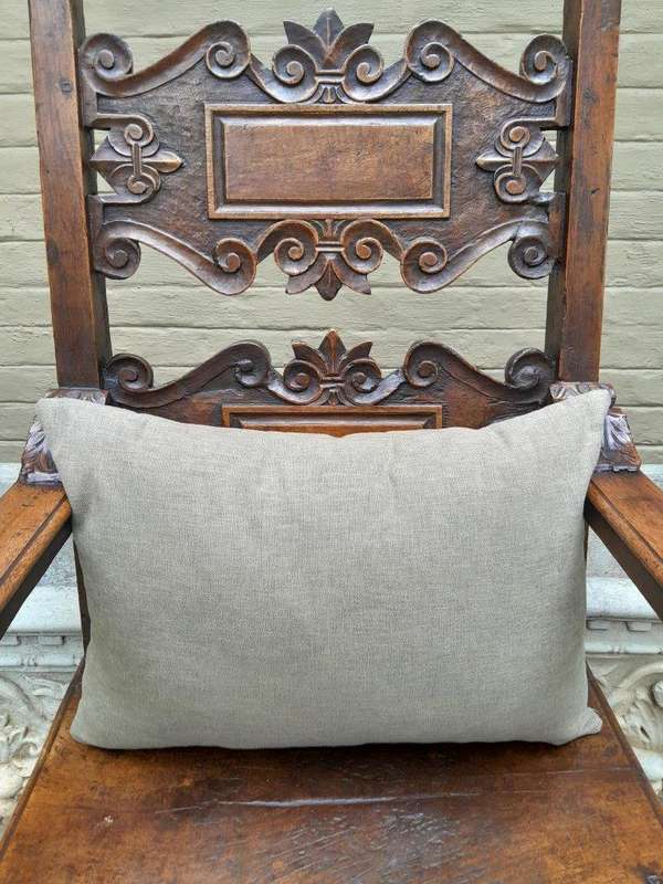 A Khaki Fabric Cushion