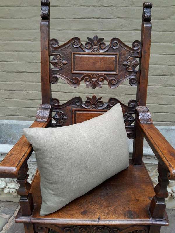 A Khaki Fabric Cushion